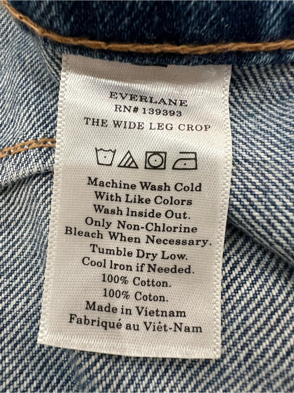 Everlane The Wide Leg Crop Blue Jeans Ankle Size 29 Women NWT - Picture 10 of 10